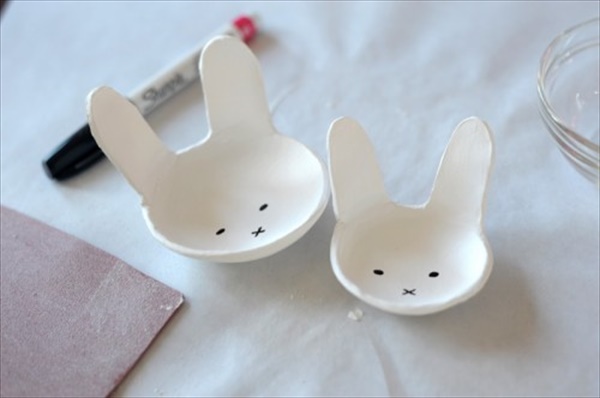 Cool Homemade Clay Bunny bowl 